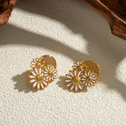 daisy stud earrings, view 8 - MRSLM