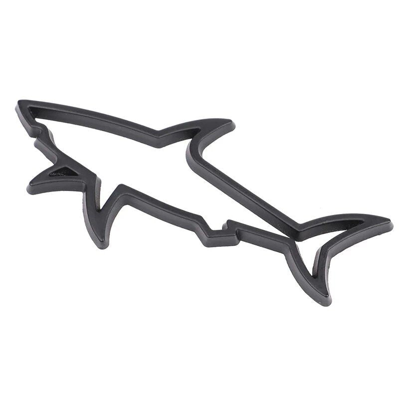 3D metal shark fish car emblem, view 5 - MRSLM