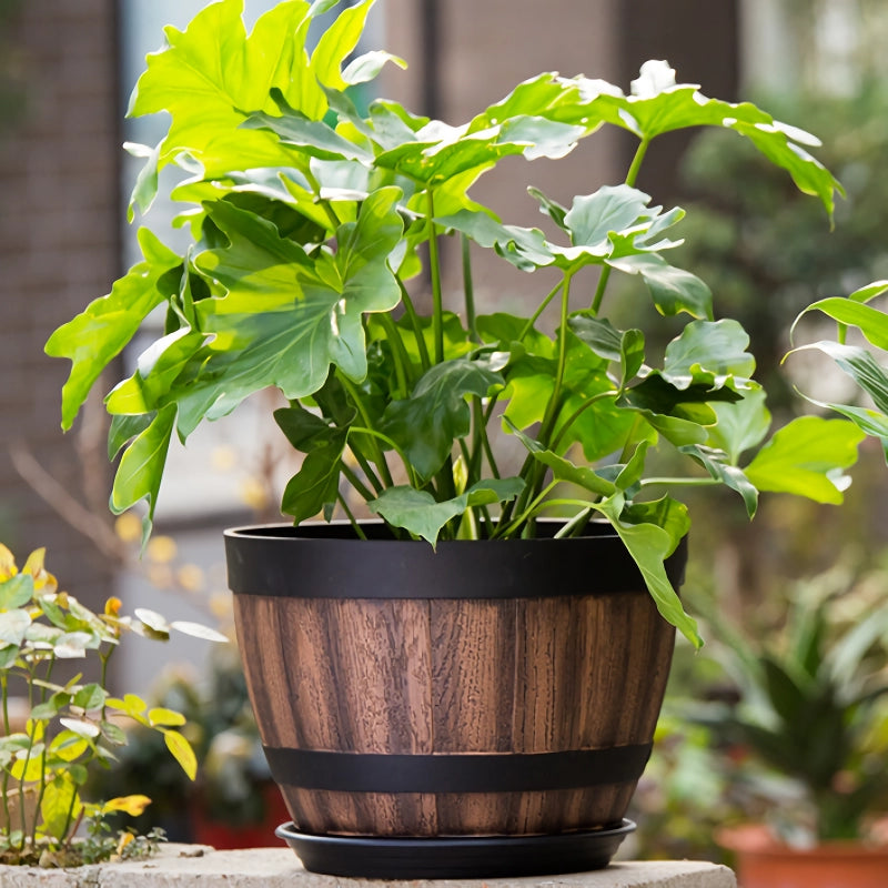 durable plastic barrel flowerpot - MRSLM