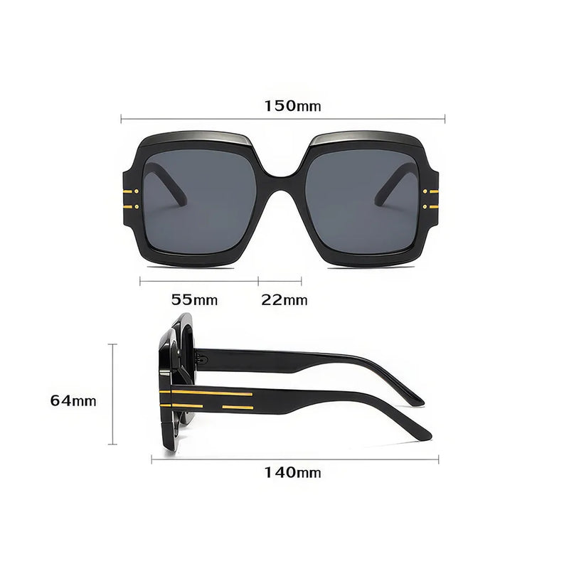 Oversized oval sunglasses with gradient lenses, view 15 - MRSLM