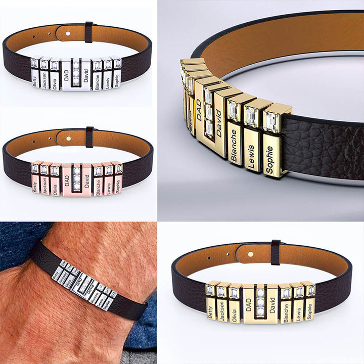 Mens Fashion Casual Faux Leather Bracelet Cord