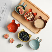 cute cartoon ceramic snack and sauce dish set, view 4 - MRSLM