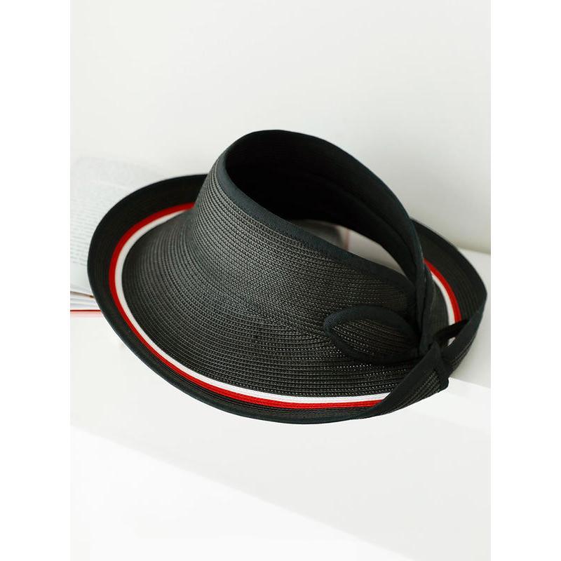 summer raffia visor cap, view 3 - MRSLM