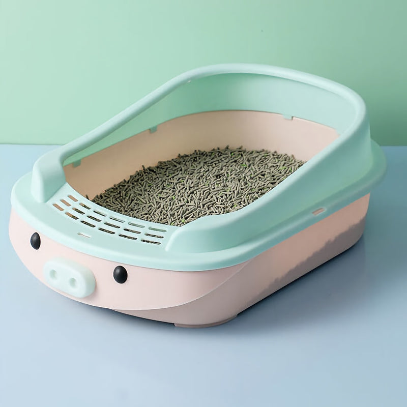 oversized semi-enclosed cat litter box, view 4 - MRSLM