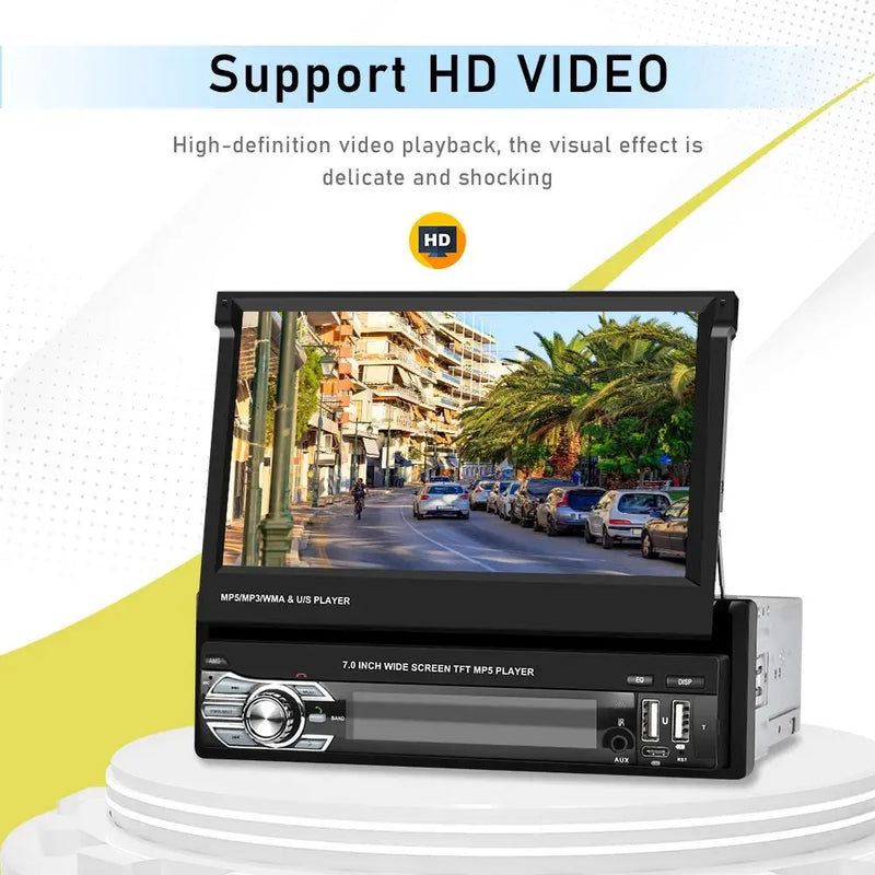 7 inch retractable touchscreen car stereo, view 7 - MRSLM