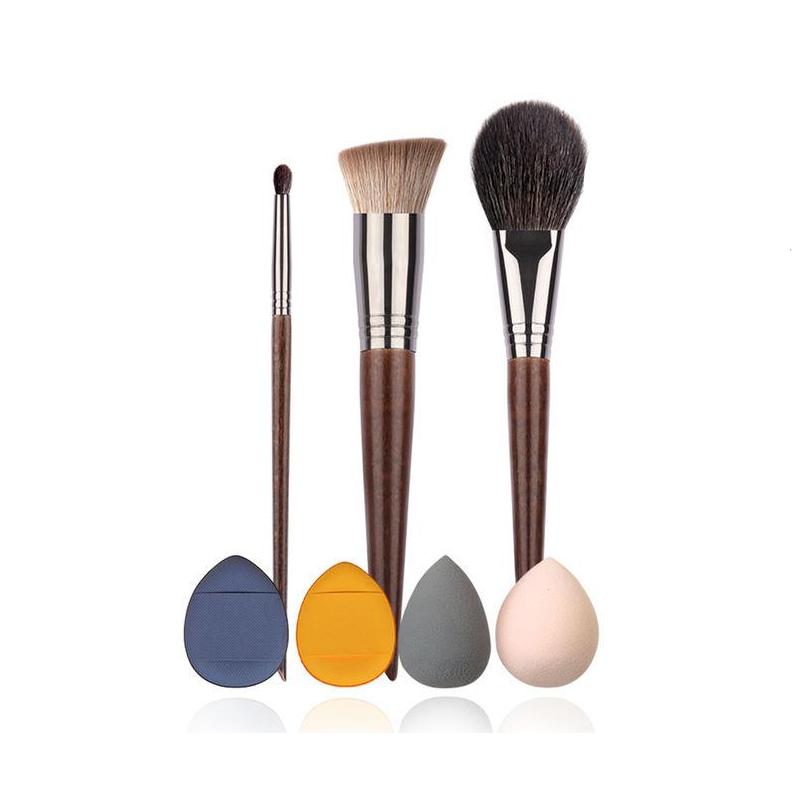 3-piece makeup brush set with bag - MRSLM