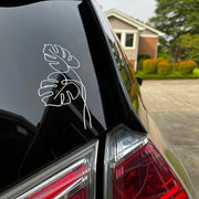 Monstera leaf vinyl decal, view 4 - MRSLM