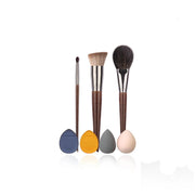 3-piece makeup brush set with bag, view 2 - MRSLM