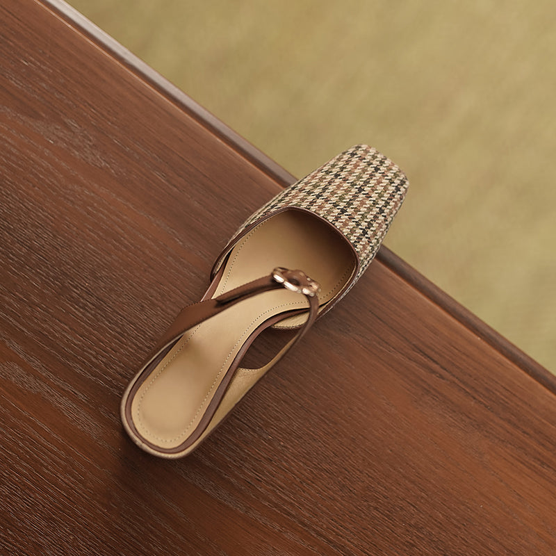 chic buckle mules, view 7 - MRSLM