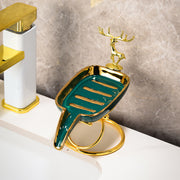 ceramic soap rack with drainage, view 2 - MRSLM