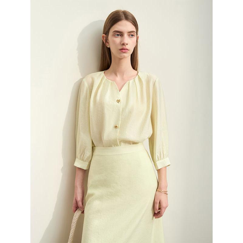 summer chiffon blouse for women, view 3 - MRSLM