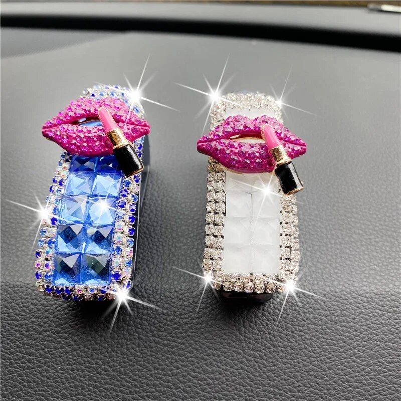 Luxe rhinestone car visor sunglasses holder, view 9 - MRSLM