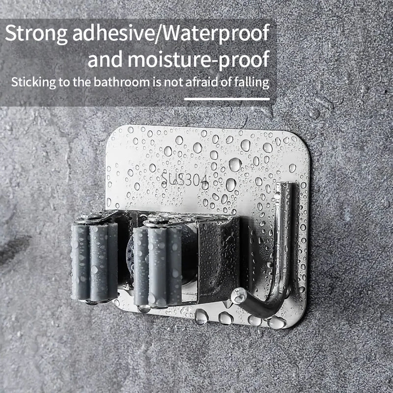 adhesive wall mop and broom holder, view 6 - MRSLM