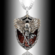 guardian angel pendant necklace, view 3 - MRSLM