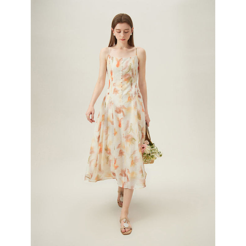Floral sleeveless summer dress, view 5 - MRSLM