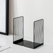 black and white iron bookends, view 9 - MRSLM
