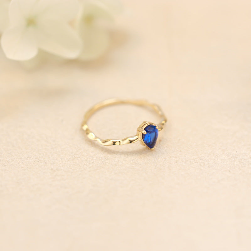 Japanese Light Jewelry Akado  Sapphire Ring