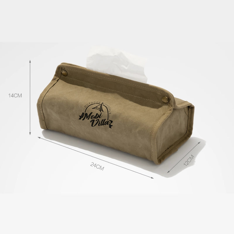 portable canvas tissue box, view 7 - MRSLM