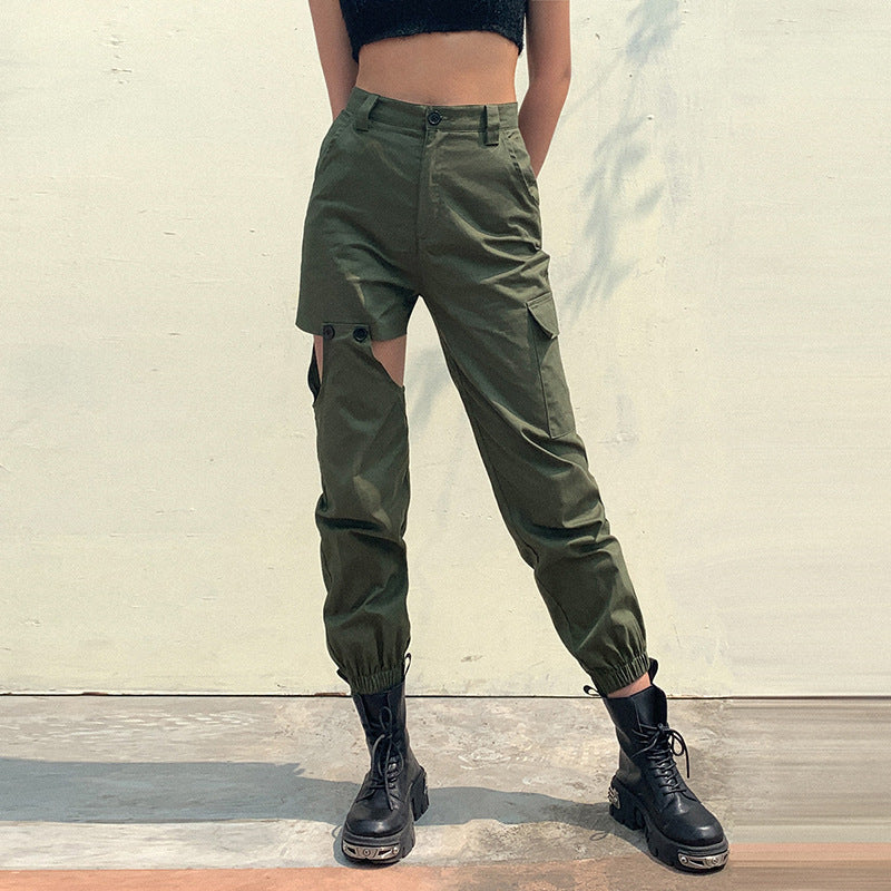irregular stitching pocket harem pants, view 4 - MRSLM