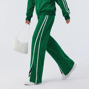 contrasted color slit wide leg pants, view 2 - MRSLM