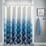Geometric gradient waterproof shower curtain, view 2 - MRSLM