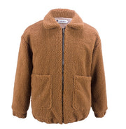 Women's faux shearling plush coat, view 5 - MRSLM