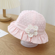 Baby sun hat with lace ruffle, view 4 - MRSLM