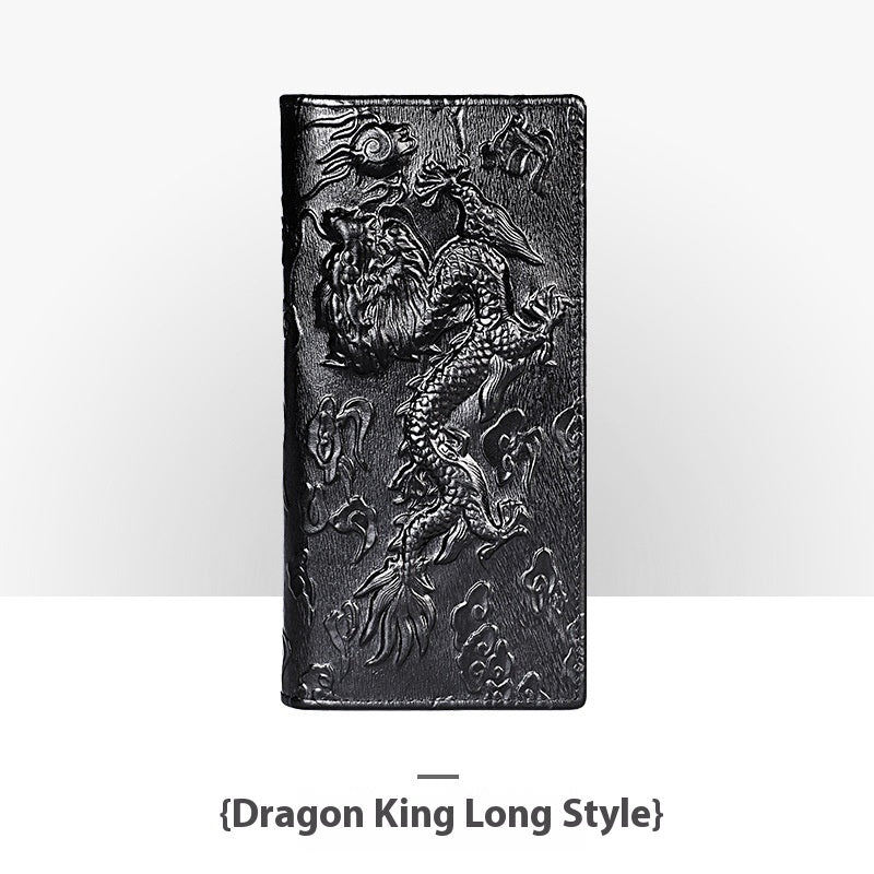 embossed leather wallet, view 2 - MRSLM