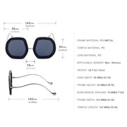oversized diamond polygon sunglasses, view 15 - MRSLM