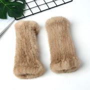 Comfortable winter fur half finger gloves, view 6 - MRSLM