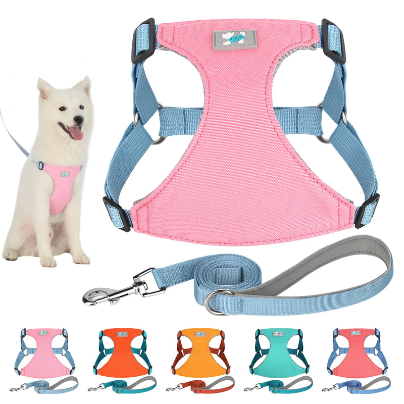 adjustable nylon dog harness and leash set, view 12 - MRSLM