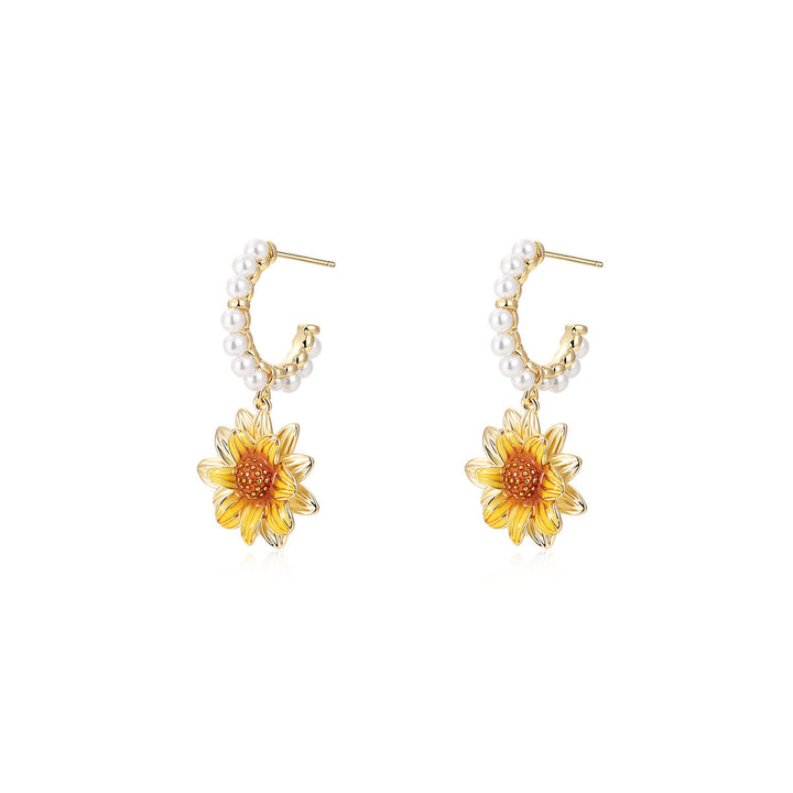 Plant Sunflower Earrings Flower Fashion