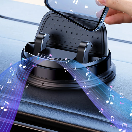 360 rotatable car phone holder with eyeglasses storage - MRSLM