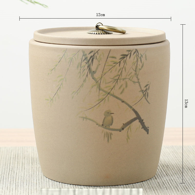 zisha ceramic tea caddy, view 3 - MRSLM