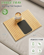 modern minimalist bamboo sofa tray, view 4 - MRSLM