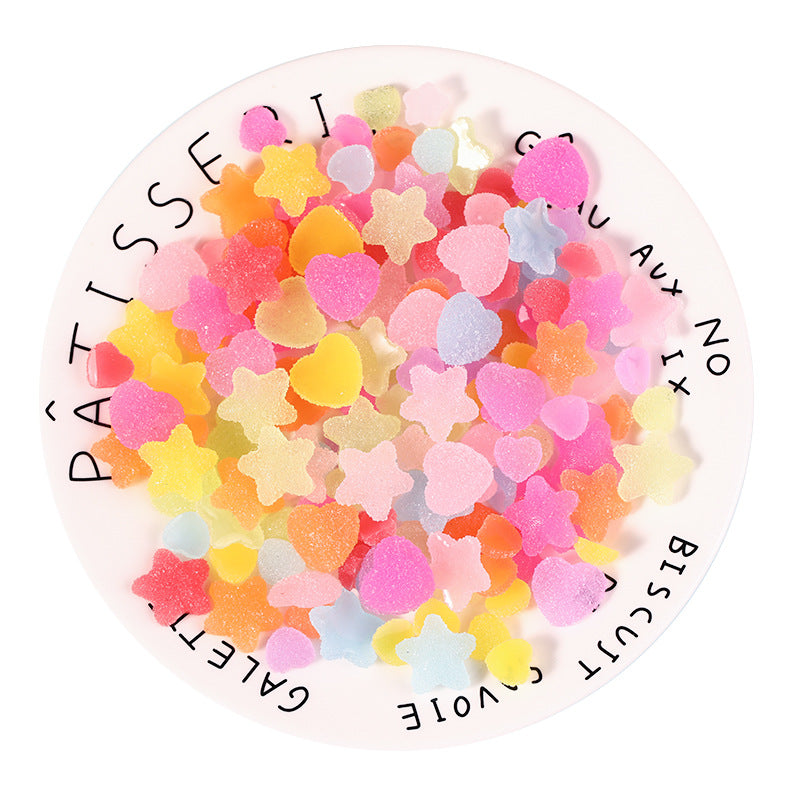 heart and star nail resin charms, view 9 - MRSLM