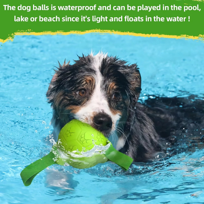 interactive dog soccer ball with straps, view 7 - MRSLM