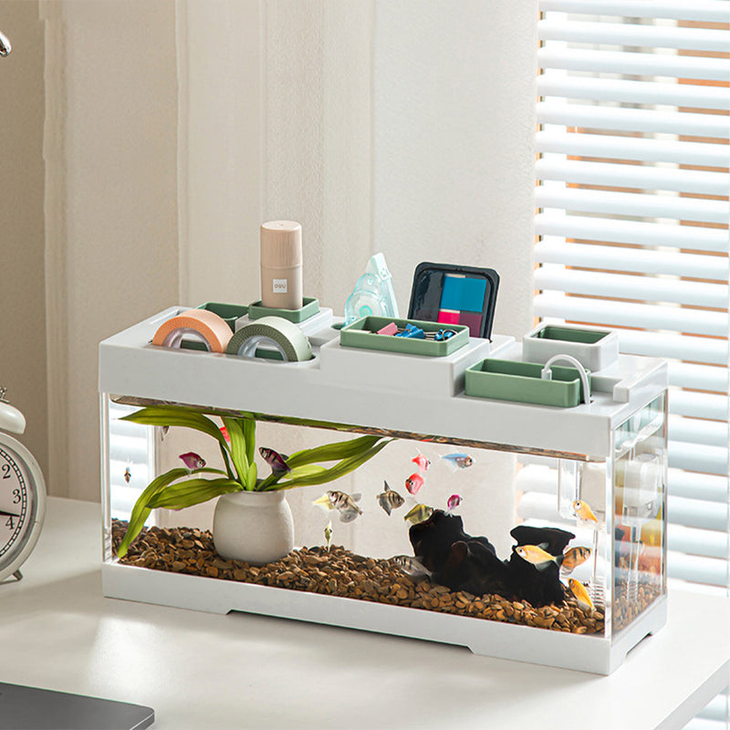 acrylic desktop aquarium with LED light, view 3 - MRSLM