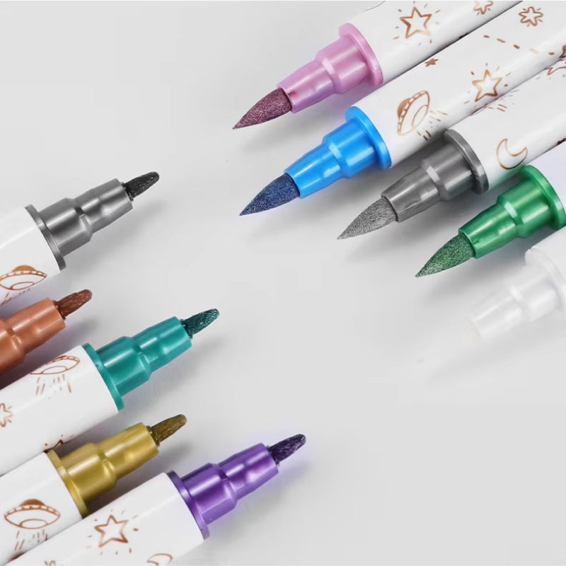 10-piece metal double head nail art pen set, view 6 - MRSLM