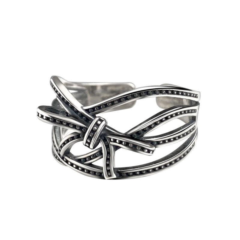 vintage s925 silver bends and hitches ring, view 7 - MRSLM