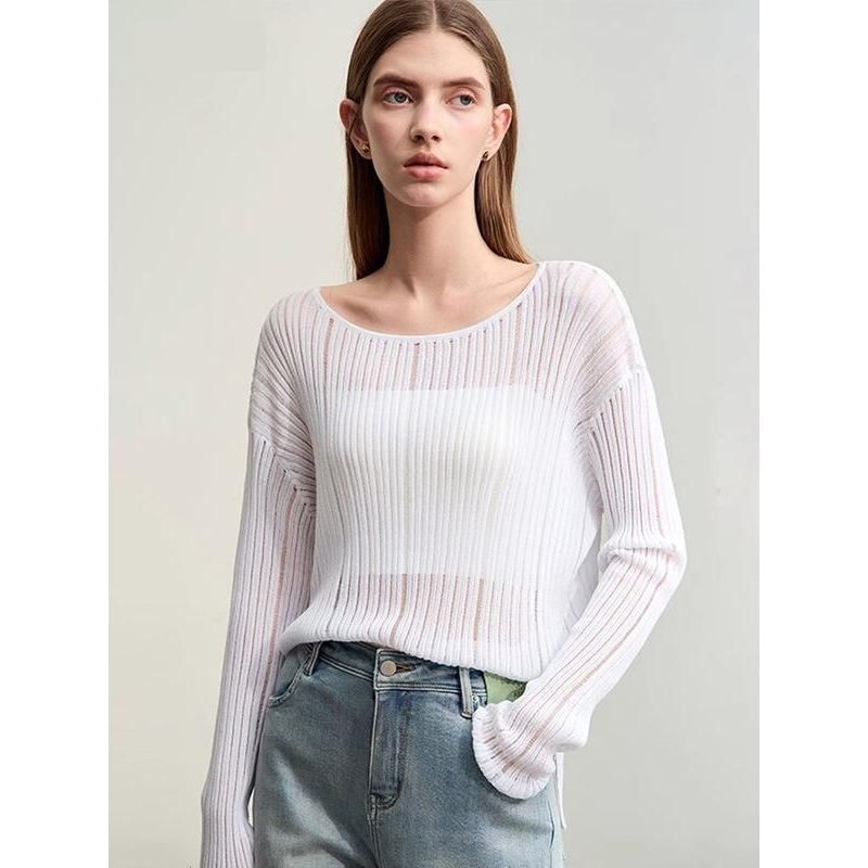 hollow out knit blouse, view 5 - MRSLM