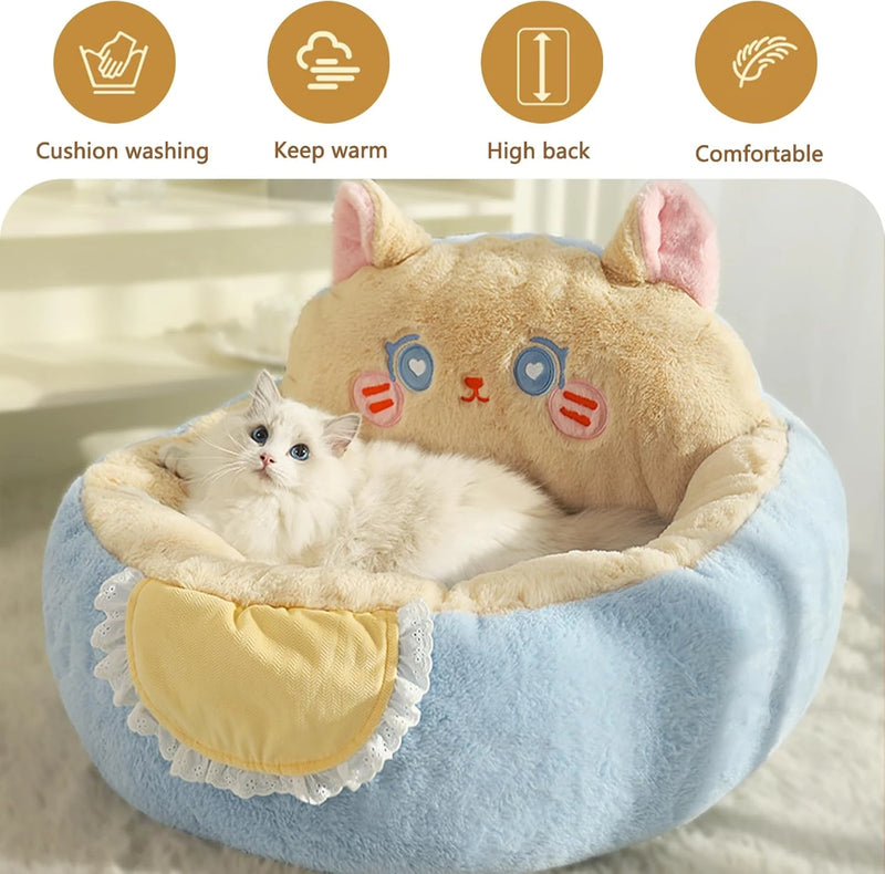 Cozy cat and small dog bed sofa, view 4 - MRSLM