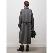 Woolen overcoat with sash, view 3 - MRSLM