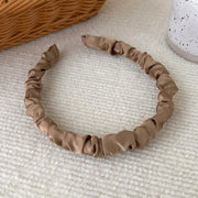 silky satin pleated headband, view 2 - MRSLM