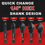 5pcs countersink drill bit set, view 3 - MRSLM