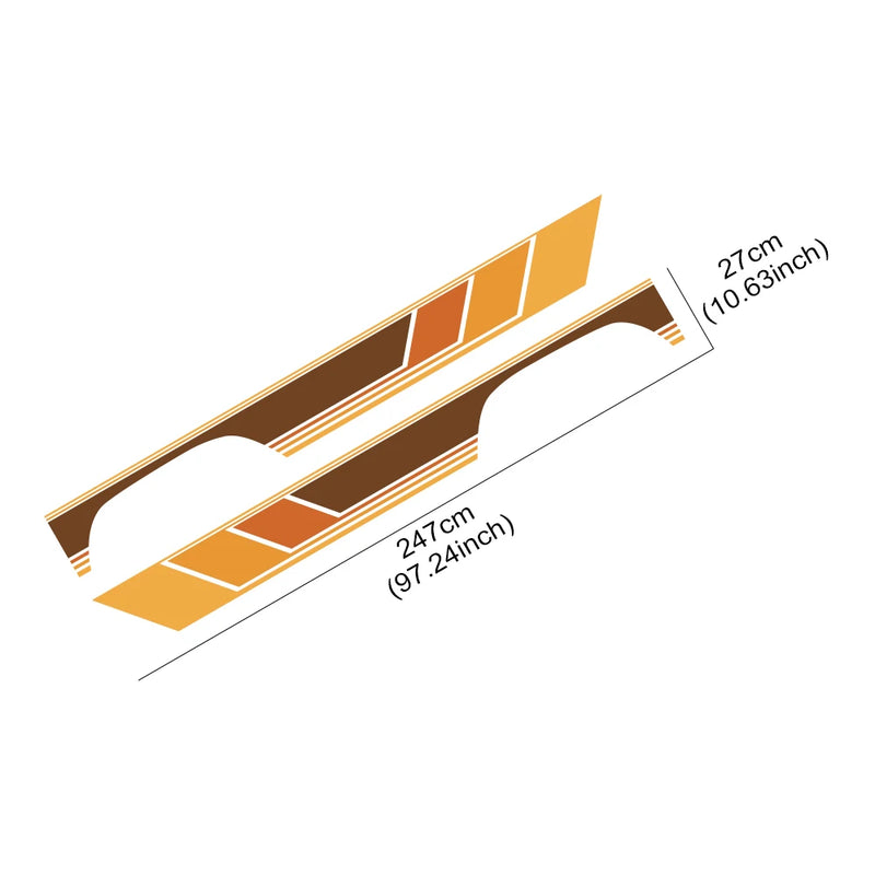 waterproof vinyl door side stripe decal for suvs, view 12 - MRSLM