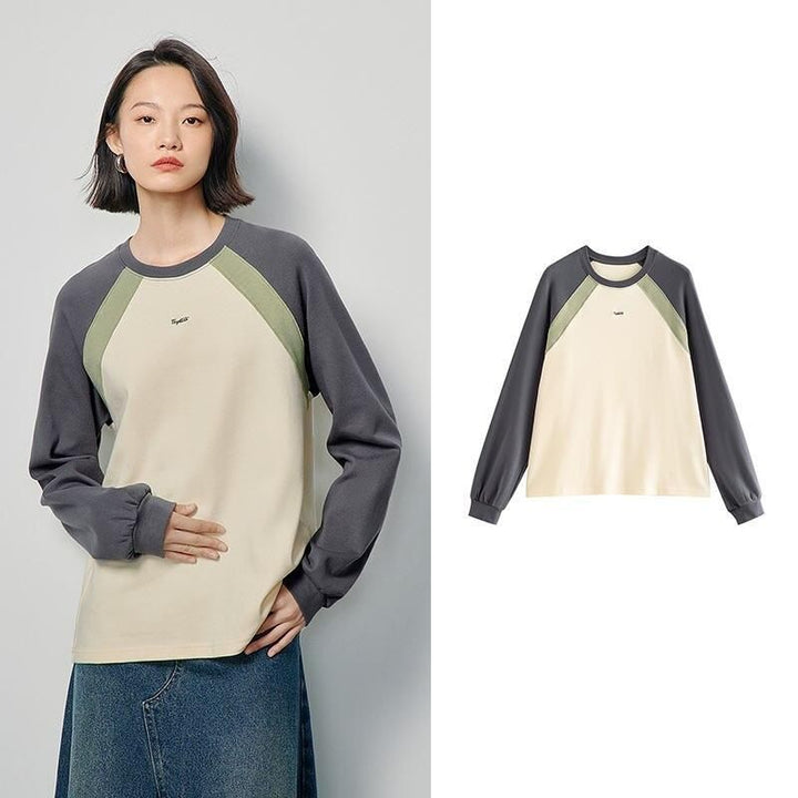 Spring Long Sleeve O-Neck Loose Tee