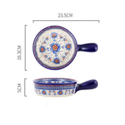 underglaze ceramic round baking tray, view 5 - MRSLM