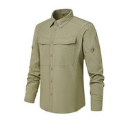 men's outdoor tactical plaid shirt, view 4 - MRSLM