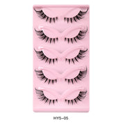 5 pair 3D cat eye fox eye lashes, view 6 - MRSLM